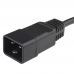 Сетевой кабель Hyperline PWC-IEC19-IEC20-1.0-BK питания IEC 320 C19 - IEC 320 C20 (3x1.5), прямая вилка, 16A, 1м, цвет черный (ПВС-АП-3*1,5-250-C19C20-16-1,0 ГОСТ 30851.1-2002 (МЭК 60320-1:1994))