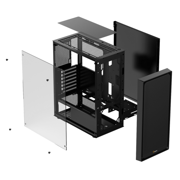 Корпус для ПК Case Ocypus Gamma C50 BK mATX / win / black / no PSU / Tempered Glass