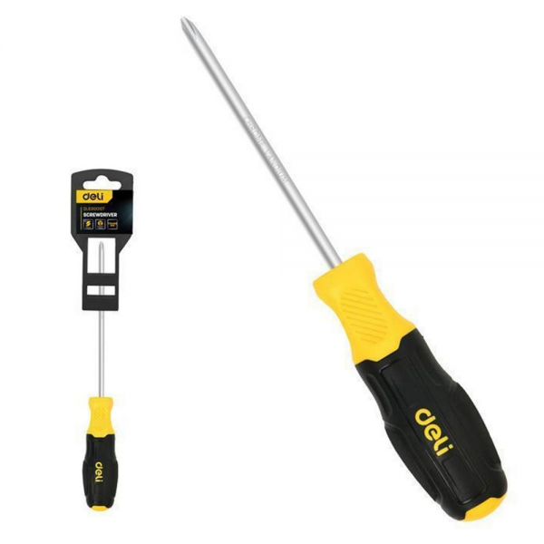 Отвертка Torx Deli DL6310010T T10x100мм сталь Cr-V, двухкомпонентная прорезиненная рукоять