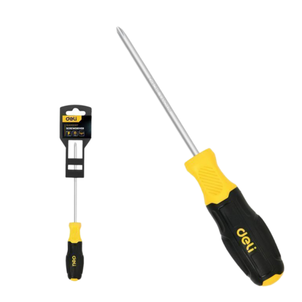 Отвертка Torx Deli DL6310020T T20x100мм сталь Cr-V, двухкомпонентная прорезиненная рукоять