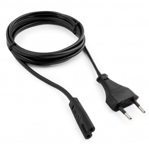 Кабель питания для аудио/видео техники Cablexpert PC-184-VDE-0.5M 0,5м, S52 - C7, VDE, 2х0,75, черный, пакет