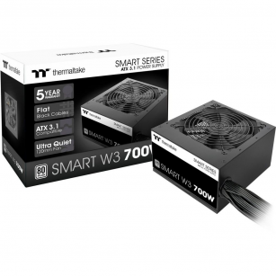 Блок питания ПК Thermaltake Smart W3 700 /0700W/Non Modular/Non Light/Full Range/Analog/80 Plus/EU/Non JP CAP/All Flat Cables/ATX 3.1