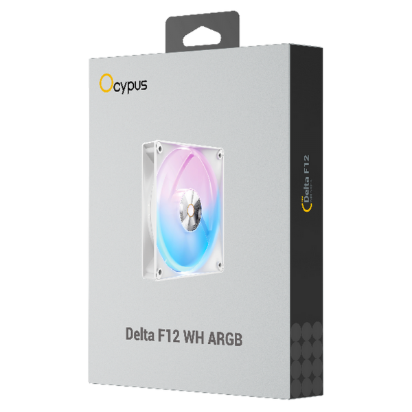 Вентилятор в корпус ID-Cooling Fan Ocypus Delta F12 WH ARGB LED / White / PWM