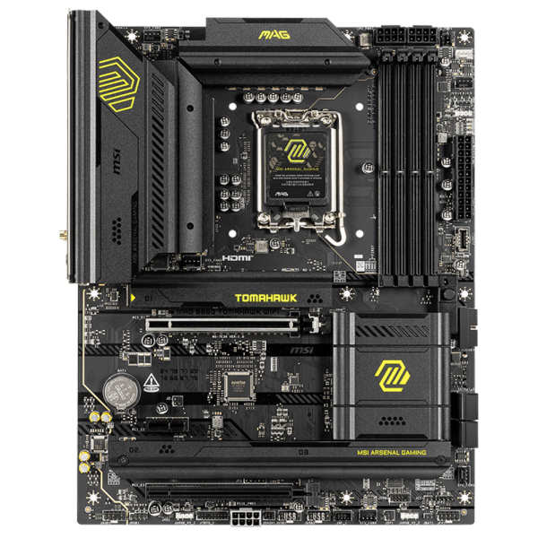 Материнская плата MSI MAG B860 TOMAHAWK WIFI B860, LGA1851, 4*DDR5, 2*PCIEx16, 1*PCIEx1, 3*M.2, 3*TypeC, 4*USB3.2Gen2, 2*USB3.2Gen1, 8*USB2.0, 4*SATA3.0, 5G, Type-C(DP), DP, HDMI, ATX, RTL