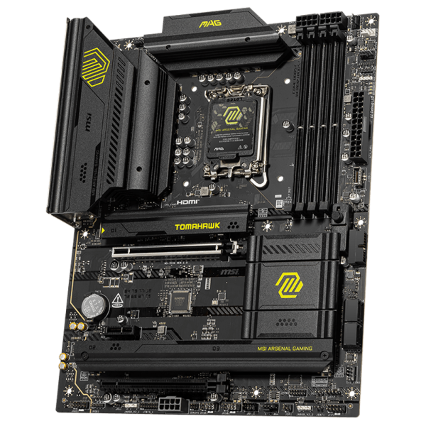Материнская плата MSI MAG B860 TOMAHAWK WIFI B860, LGA1851, 4*DDR5, 2*PCIEx16, 1*PCIEx1, 3*M.2, 3*TypeC, 4*USB3.2Gen2, 2*USB3.2Gen1, 8*USB2.0, 4*SATA3.0, 5G, Type-C(DP), DP, HDMI, ATX, RTL