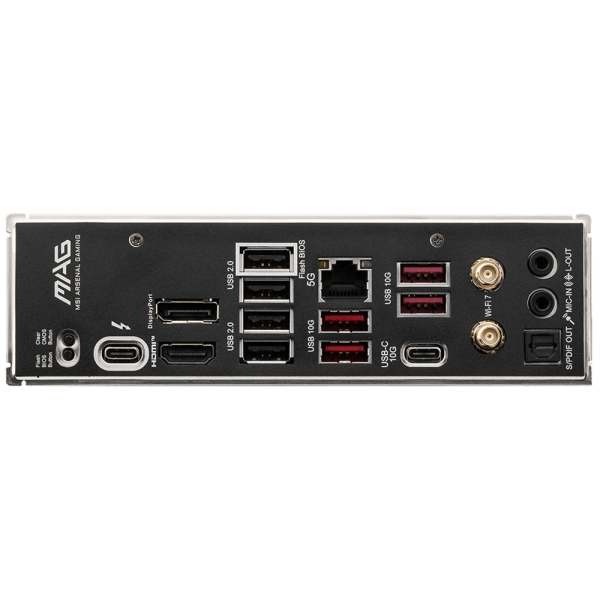 Материнская плата MSI MAG B860 TOMAHAWK WIFI B860, LGA1851, 4*DDR5, 2*PCIEx16, 1*PCIEx1, 3*M.2, 3*TypeC, 4*USB3.2Gen2, 2*USB3.2Gen1, 8*USB2.0, 4*SATA3.0, 5G, Type-C(DP), DP, HDMI, ATX, RTL