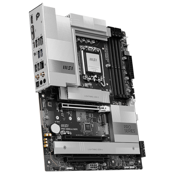 Материнская плата MSI PRO Z890-A WIFI Z890, LGA1851, 4*DDR5, 3*PCIEx16, 4*M.2, 2*TypeC, 3*USB3.2Gen2, 6*USB3.2Gen1, 4*USB2.0, 4*SATA3.0, 5G, 2xType-C(DP), HDMI, ATX, RTL
