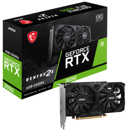 Видеокарта MSI RTX3050 VENTUS 2X E OC 6GB GDDR6 96bit 2xDP HDMI 2FAN RTL