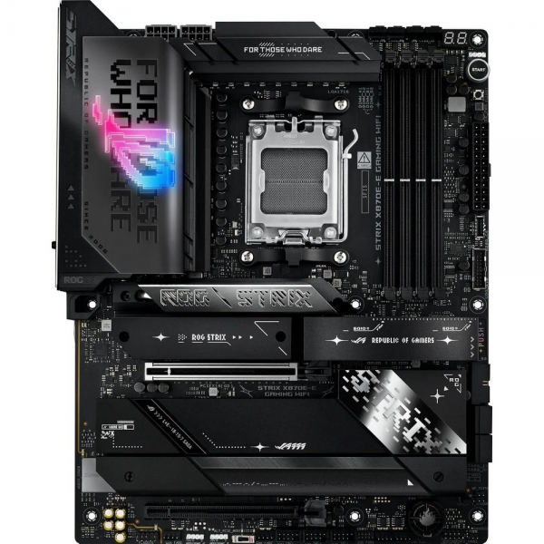 Материнская плата ASUS ROG STRIX X870E-E GAMING WIFI AM5 ATX 4xDDR5 2xPCIEx16 5xM.2 2xUSB-C HDMI 5GLAN Wi-Fi 7