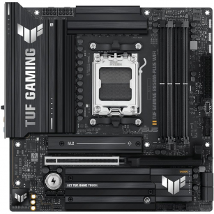Материнская плата ASUS TUF GAMING B850M-PLUS WIFI AM5 mATX 4xDDR5 PCIEx16 PCIEx1 3xM.2 USB-C DP HDMI 2.5GLAN Wi-Fi 6Е