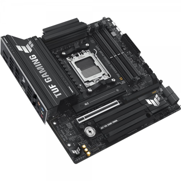 Материнская плата ASUS TUF GAMING B850M-PLUS WIFI AM5 mATX 4xDDR5 PCIEx16 PCIEx1 3xM.2 USB-C DP HDMI 2.5GLAN Wi-Fi 6Е