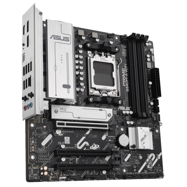 Материнская плата ASUS PRIME B840M-A WIFI AM5 mATX 4xDDR5 3xPCIEx16 3xM.2 2xDP HDMI 2.5GLAN Wi-Fi 6Е