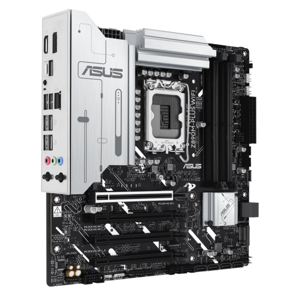 Материнская плата ASUS PRIME Z890M-PLUS WIFI LGA1851 mATX 4xDDR5 4xPCIEx16 3xM.2 USB-C DP HDMI 2.5GLAN Wi-Fi 7