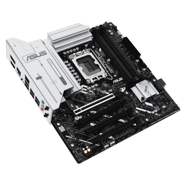 Материнская плата ASUS PRIME Z890M-PLUS WIFI LGA1851 mATX 4xDDR5 4xPCIEx16 3xM.2 USB-C DP HDMI 2.5GLAN Wi-Fi 7