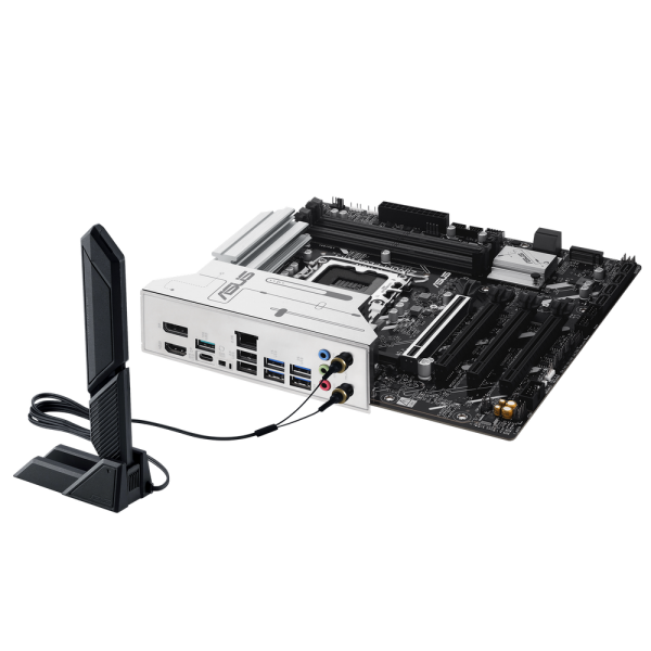 Материнская плата ASUS PRIME Z890M-PLUS WIFI LGA1851 mATX 4xDDR5 4xPCIEx16 3xM.2 USB-C DP HDMI 2.5GLAN Wi-Fi 7