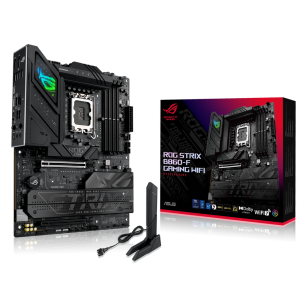 Материнская плата ASUS ROG STRIX B860-F GAMING WIFI LGA1851 ATX 4xDDR5 2xPCIEx16 4xM.2 Thunderbolt USB-C DP HDMI 2.5GLAN Wi-Fi 7