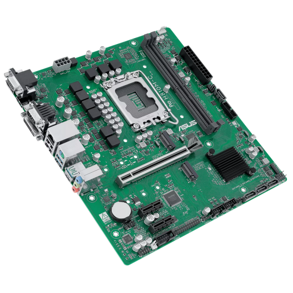 Материнская плата ASUS PRO H810M-C-CSM LGA1851 mATX 2xDDR5 PCIEx16 2xPCIEx1 2xM.2 USB-C DP HDMI DVI VGA GLAN