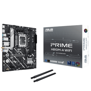 Материнская плата ASUS PRIME H810M-A WIFI LGA1851 mATX 2xDDR5 PCIEx16 PCIEx1 2xM.2 DP HDMI GLAN Wi-Fi 6