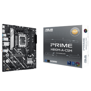 Материнская плата ASUS PRIME H810M-A-CSM LGA1851 mATX 2xDDR5 PCIEx16 PCIEx1 2xM.2 DP HDMI GLAN