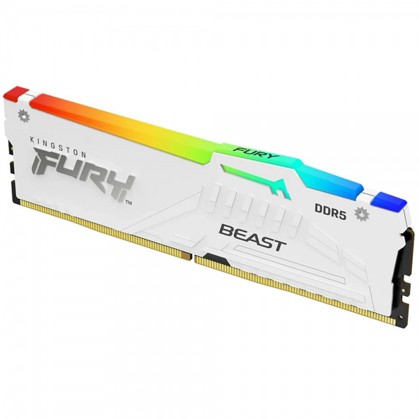 Модуль памяти Kingston 16GB FURY Beast White RGB DDR5 DIMM 5600