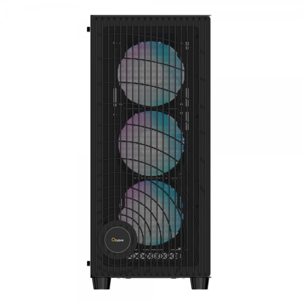 Корпус Case Ocypus Gamma C70 BK ARGB ATX / win / black / 4 ARGB fans / no PSU / Tempered Glass