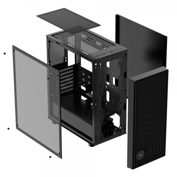 Корпус Case Ocypus Gamma C70 BK ARGB ATX / win / black / 4 ARGB fans / no PSU / Tempered Glass
