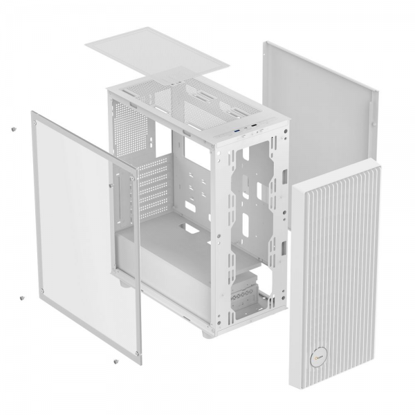 Корпус Case Ocypus Gamma C70 WH ARGB ATX / win / white / 4 ARGB fans / no PSU / Tempered Glass