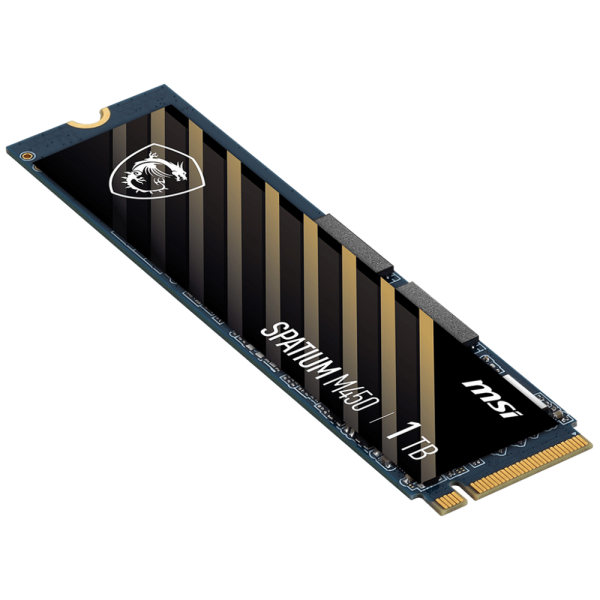 Твердотельный накопитель SSD MSI M.2 2280 1TB SPATIUM M450 Client S78-440L0M0-P83, PCIe Gen4x4 with NVMe, 3D TLC, R/ W 3400/ 2500