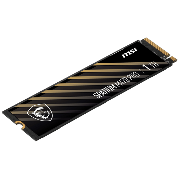 Твердотельный накопитель SSD MSI M.2 2280 1TB SPATIUM M470 PRO Client SSD S78-440L0J0-P83, PCIe Gen4x4 with NVMe