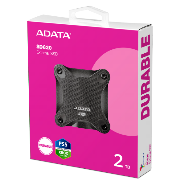 Твердотельный накопитель SSD ADATA 2.5" 2TB SD620 BLACK USB 3.1, 520/460