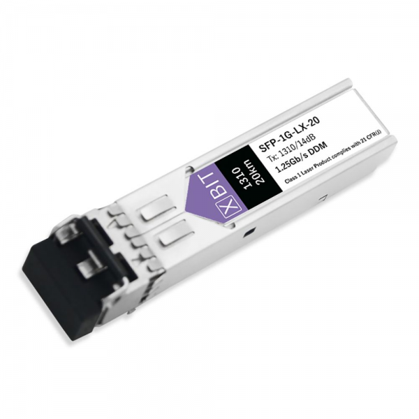 Трансивер XBIT SFP-1G-LX-20 SFP, 1.25Gb/s, 20km, 14dB, 1310nm, SMF, 2LC, DDM