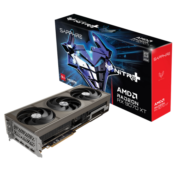 Видеокарта Sapphire RX9070XT NITRO+ OC 16GB GDDR6 256bit 2xDP 2xHDMI 3FAN RTL