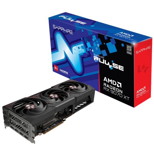 Видеокарта Sapphire RX9070XT PULSE 16GB GDDR6 256bit 2xDP 2xHDMI 3FAN RTL