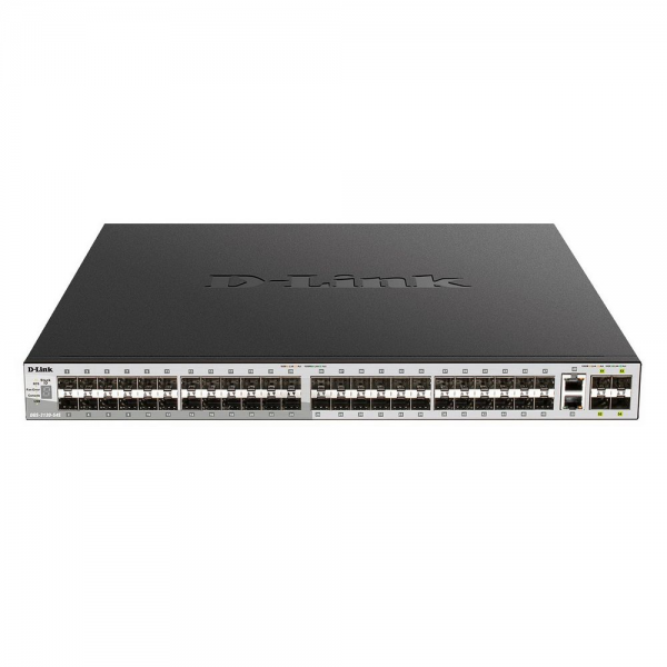 Коммутатор D-Link DGS-3130-54S/B1A Управляемый L3 стекируемый коммутатор с 48 портами 1000Base-X SFP, 2 портами 10GBase-T и 4 портами 10GBase-X SFP+