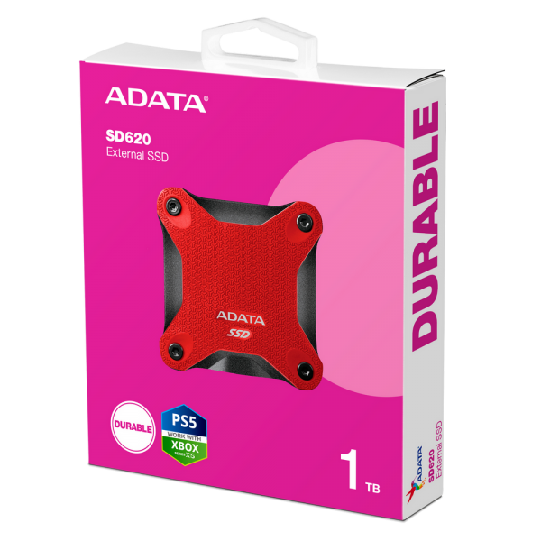 Твердотельный накопитель SSD ADATA 2.5" 1TB SD620 RED USB 3.2 Gen 2, 520/460