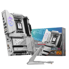 Материнская плата MSI MPG B850 EDGE TI WIFI B850, AM5, 4*DDR5, 3*PCIEx16, 4*M.2, 3*TypeC, 2*USB3.2Gen2, 1*USB3.2Gen1, 4*USB2.0, 4*SATA3.0, 5G, HDMI, ATX, RTL