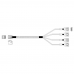 Кабель Amphenol RHS36-4395, HDmSAS SFF8643 -to- 4*SATA, Crossover, 75cm