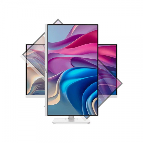 Монитор 27" MSI Modern MD272UPHW IPS, 3840x2160, 60Hz, 4ms, 400сd/m, 1000:1, HDR10 | HDMI(2.0b), DP(1.4a), Type-C(PD-98W), 3xUSB3.2 | HAS, Pivot, Swivel, InPSU, Speakers, Vesa 75, White