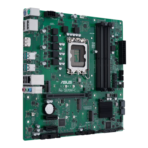 Материнская плата ASUS PRO Q670M-C-CSM LGA1700 mATX 4xDDR5 PCIEx16 2xPCIEx1 1xM.2 2xDP HDMI GLAN