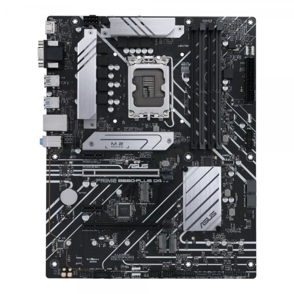 Материнская плата ASUS PRIME B660-PLUS D4 LGA 1700 ATX 4xDDR4 2xPCIEx16 2xPCIEx1 3xM.2 USB-C DP HDMI VGA 2.5GLAN