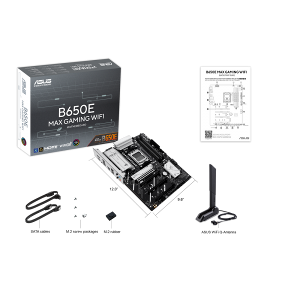 Материнская плата ASUS B650E MAX GAMING WIFI AM5 ATX 4xDDR5 4xPCIEx16 3xM.2 USB-C DP HDMI 2.5GLAN WIFI 6E