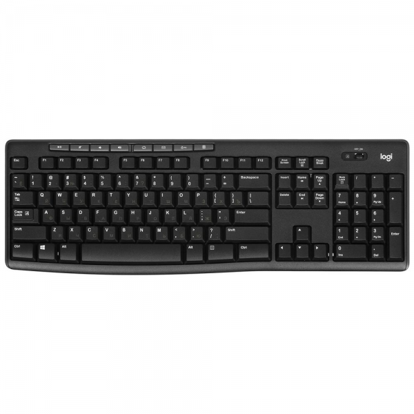 Комплект беспроводной клавиатура+мышь Logitech MK270 Black, оригинальная заводская РУС гравировка