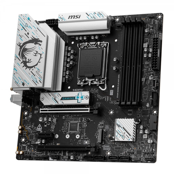 Материнская плата MSI B760M GAMING PLUS WIFI DDR4 B760, LGA1700, 4*DDR4, 5*PCIEx16, 2*M.2, 2*TypeC, 2*USB3.2Gen2, 2*USB3.2Gen1, 8*USB2.0, 4*SATA3.0, 2.5G, DP, HDMI, ATX, RTL