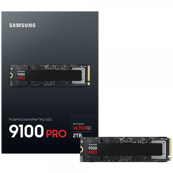 Твердотельный накопитель SSD Samsung MZ-VAP2T0BW M.2 2280 2TB 9100 PRO Black PCIe Gen5x4 RTL