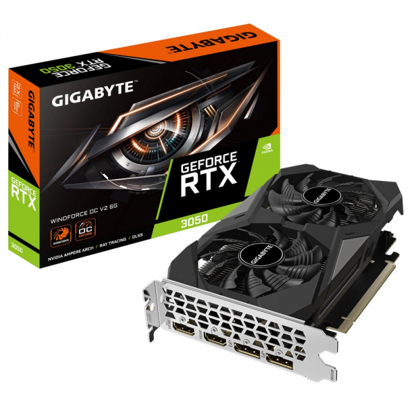 Видеокарта Gigabyte Bad Pack RTX3050 WINDFORCE OC V2 6GB GDDR6 96bit 2xDP 2xHDMI 2FAN RTL bp