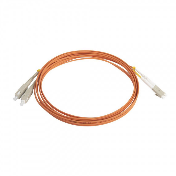 Кабельная сборка Hyperline FC-D2-50-LC/PR-SC/PR-H-3M-LSZH-OR Патч-корд волоконно-оптический (шнур) MM 50/125, LC-SC, 2.0мм, duplex, LSZH, 3м