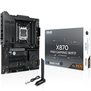 Материнская плата ASUS X870 MAX GAMING WIFI7 AM5 ATX 4xDDR5 4хPCIEx16 PCIEx1 4xM.2 2xUSB-C HDMI 2.5GLAN Wi-Fi 7