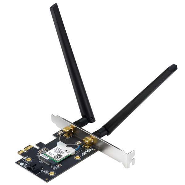Сетевой адаптер ASUS PCE-BE6500 WiFi 7 Bluetooth 5.4 2882+2882+688Mbps 6GHz/5GHz/2.4GHz Адаптер беспроводной связи (Wi-Fi)