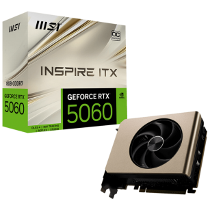 Видеокарта MSI RTX5060 INSPIRE ITX OC 8GB GDDR7 128bit 3xDP HDMI 1FAN RTL