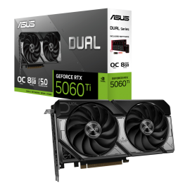 Видеокарта ASUS RTX5060Ti DUAL OC 8GB GDDR7 128bit 3xDP HDMI 2FAN RTL [DUAL-RTX5060TI-O8G]